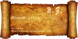 Missák Zilia névjegykártya